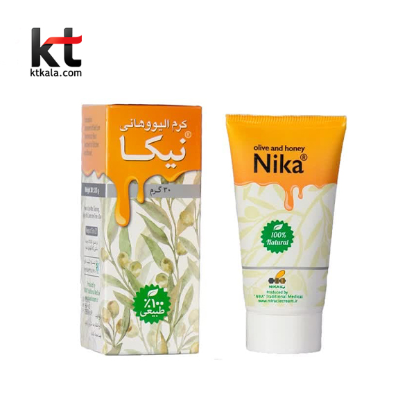 9595936 کرم ترمیم کننده نیکا مدل الیو و هانی حجم ۳۰ میلیلیتر