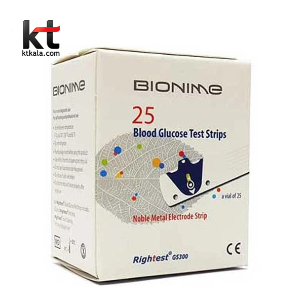 نوار بایونیم نوار تست قند خون بایونیم 25 عددی